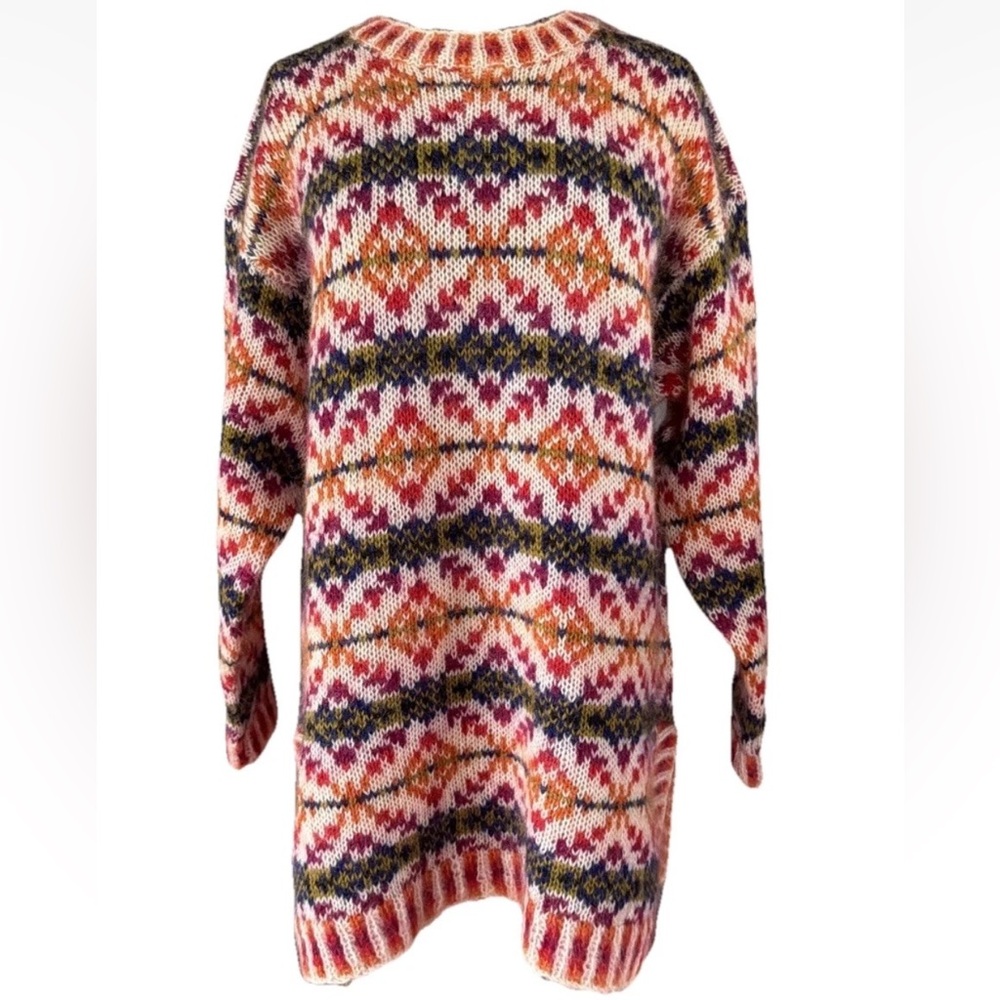 Jones New York Sport Mohair Blend Sweater Tunic Crew Neck Long Sleeve Med VTG